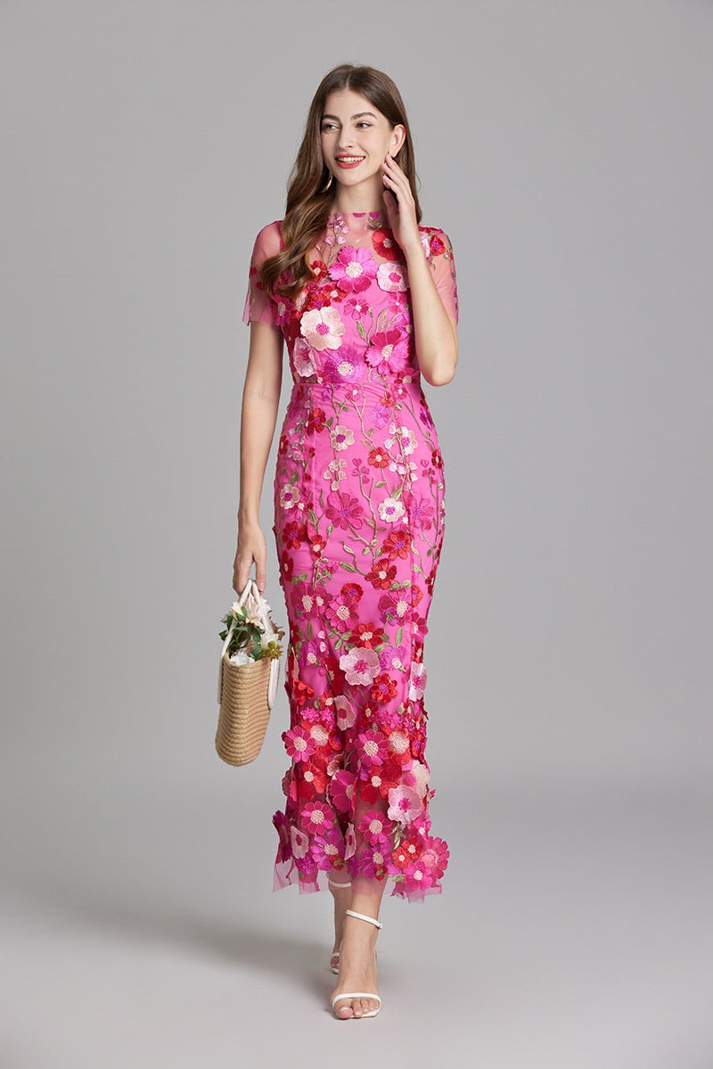 Catriona Floral Embroidered Maxi Dress
