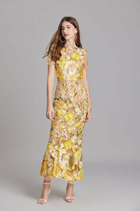Catriona Floral Embroidered Maxi Dress