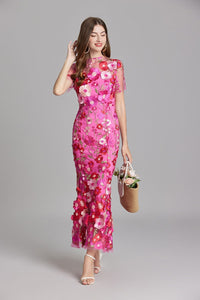 Catriona Floral Embroidered Maxi Dress