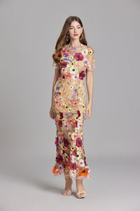 Catriona Floral Embroidered Maxi Dress