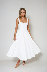 Iona Square Neck Cocktail Midi Dress