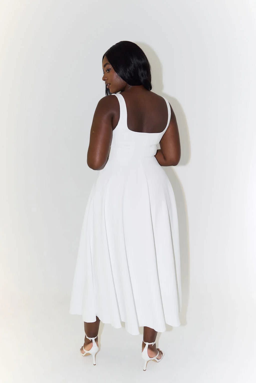 Iona Square Neck Cocktail Midi Dress