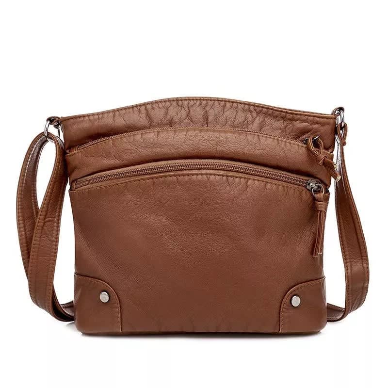 Carol Leather Multi Pocket Shoulder Bag_3