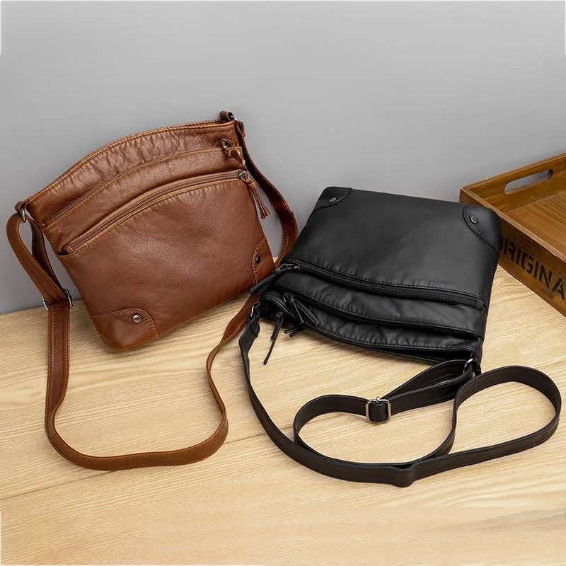 Carol Leather Multi Pocket Shoulder Bag_4