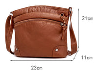 Carol Leather Multi Pocket Shoulder Bag