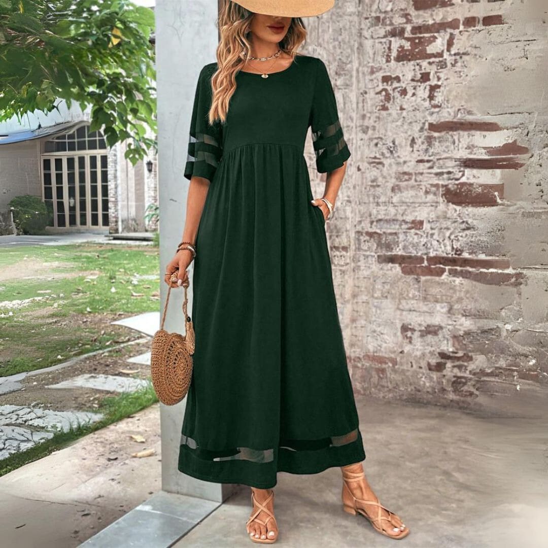Lyla Tummy Smoothing Midi Dress with Pockets