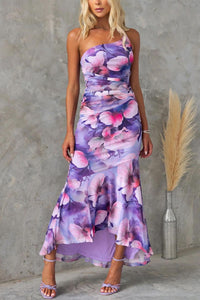 Etta Floral Wedding Guest One-Shoulder Mermaid Maxi Dress