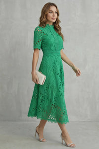 Chantelle Lace High Neck Midi Dress