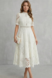 Chantelle Lace High Neck Midi Dress