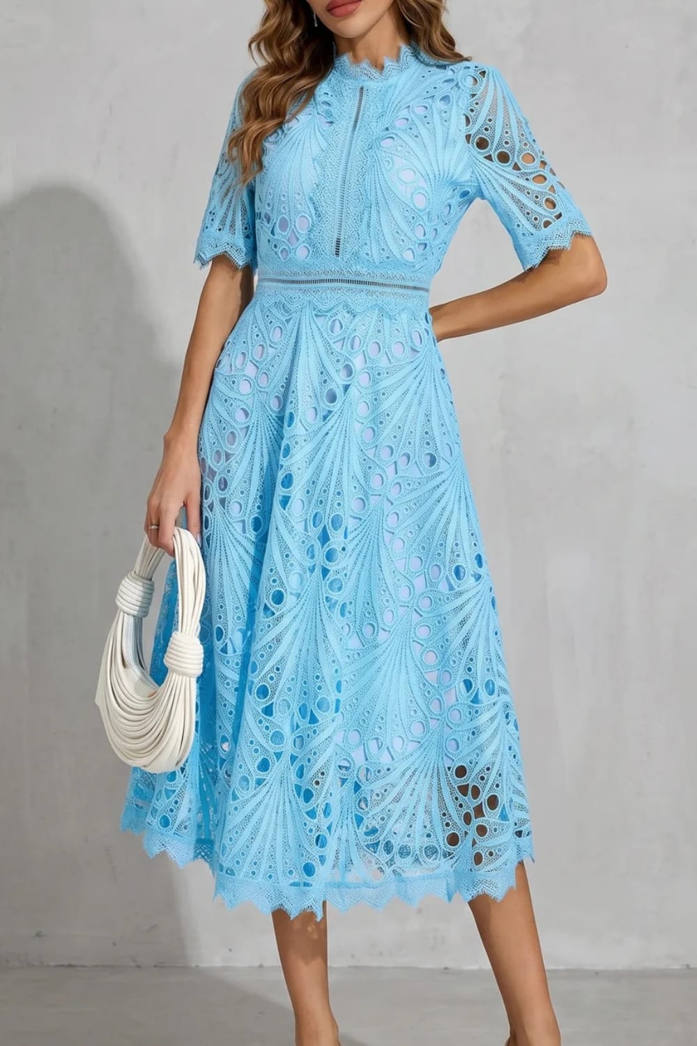Chantelle Lace High Neck Midi Dress_7