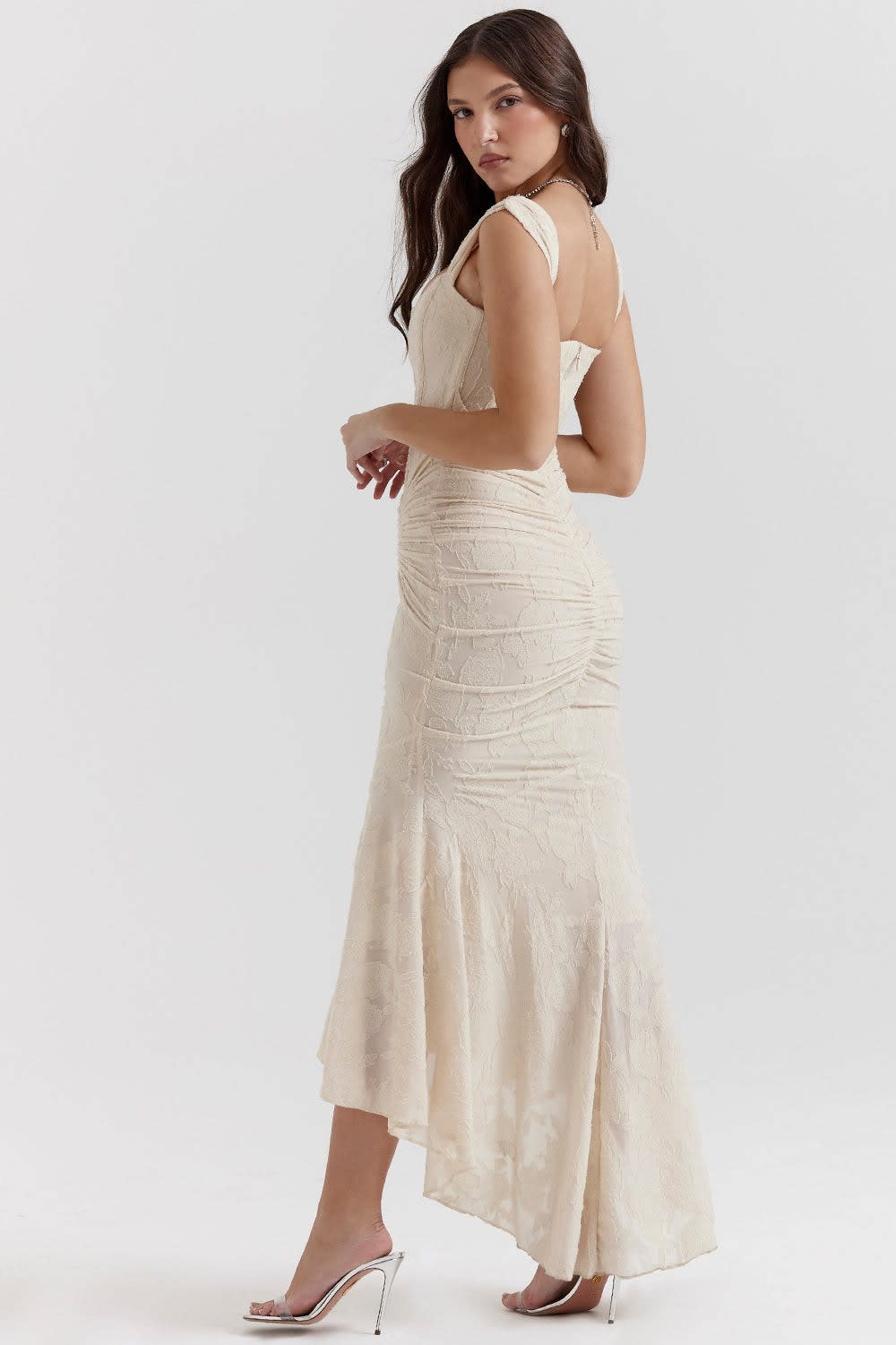 Leni Wedding Guest Ruched Bodycon Corset Maxi Dress_10
