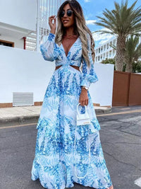 Frances Floral Cut-Out Maxi Dress