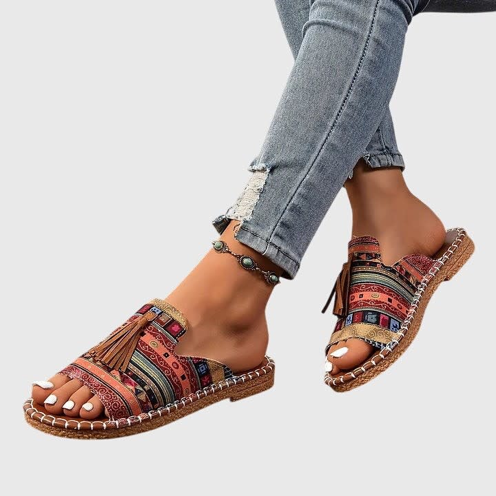 Nina Tassel Slide Orthopedic Sandals_10
