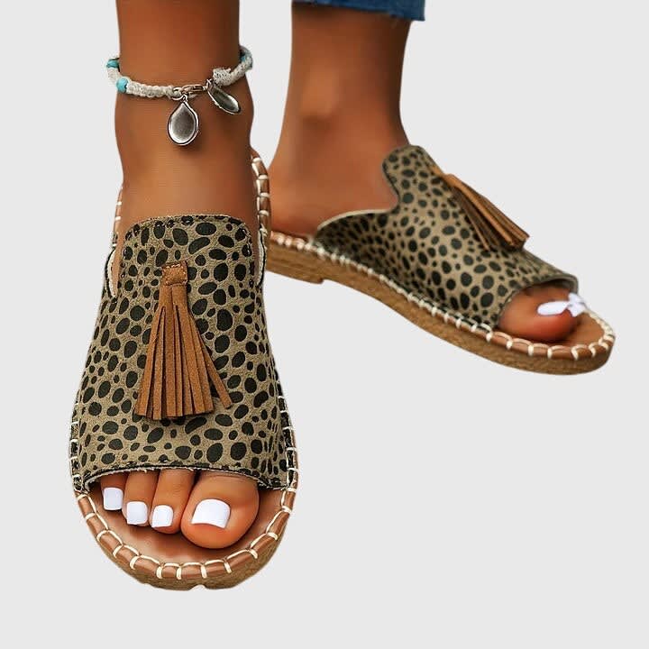 Nina Tassel Slide Orthopedic Sandals_3