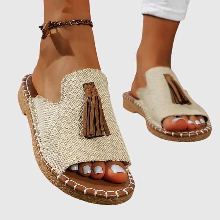 Nina Tassel Slide Orthopedic Sandals_6