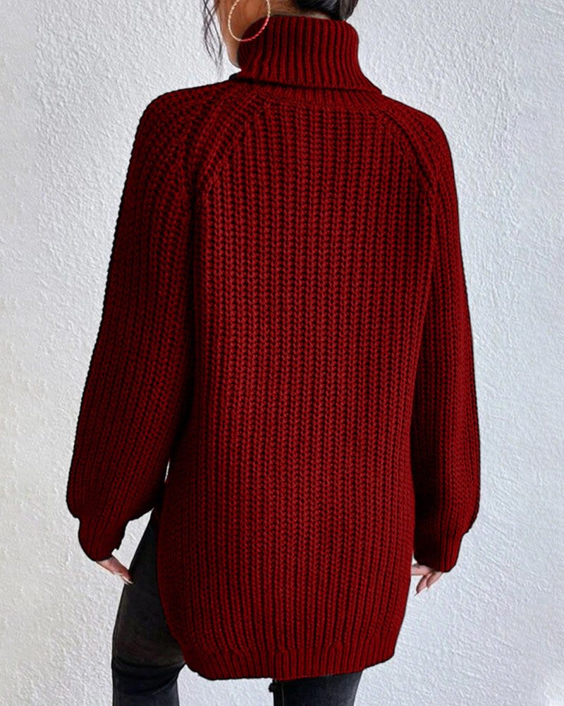 Tahnee Chunky Knit Turtleneck Sweater