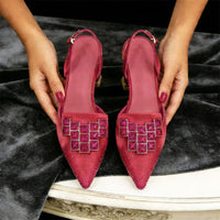 Tamsin Inglewood Crystal Slingback Kitten Heels