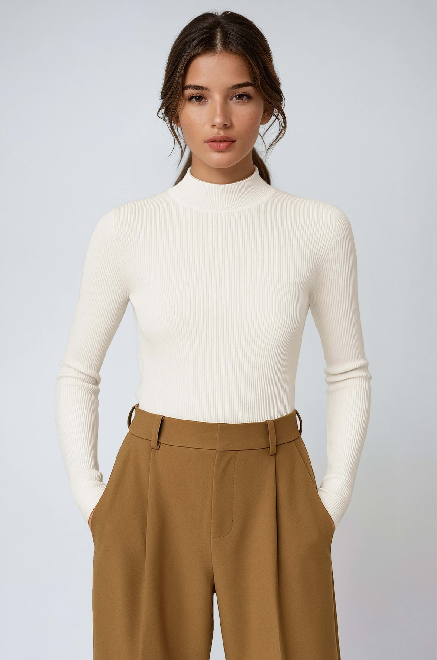 Ronja Ribbed High Neck Top_1