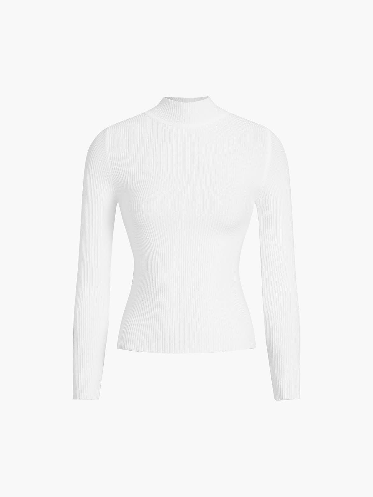 Ronja Ribbed High Neck Top