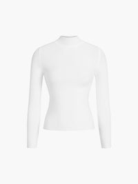 Ronja Ribbed High Neck Top