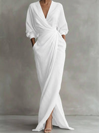 Paloma Linen Twist Waist Maxi Dress