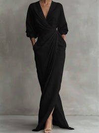 Paloma Linen Twist Waist Maxi Dress