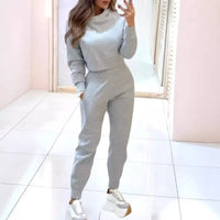 Idony Cropped Sweatshirt Two Piece Lounge Set
