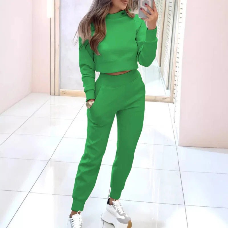 Idony Cropped Sweatshirt Two Piece Lounge Set_8