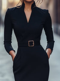 Penny Button Front Midi Shirt Dress with Belt
