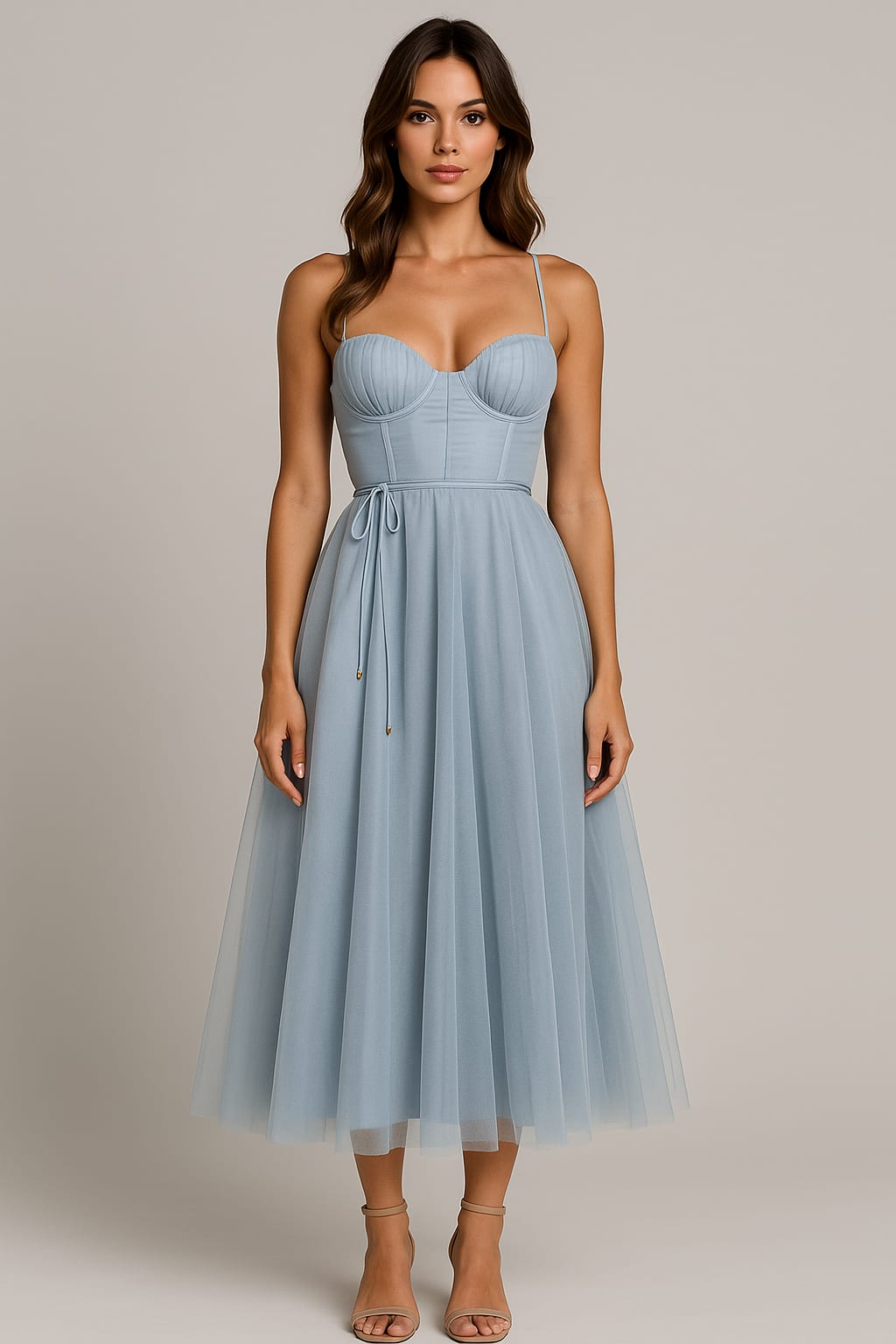 Tully Corset Tulle Midi Gown_2