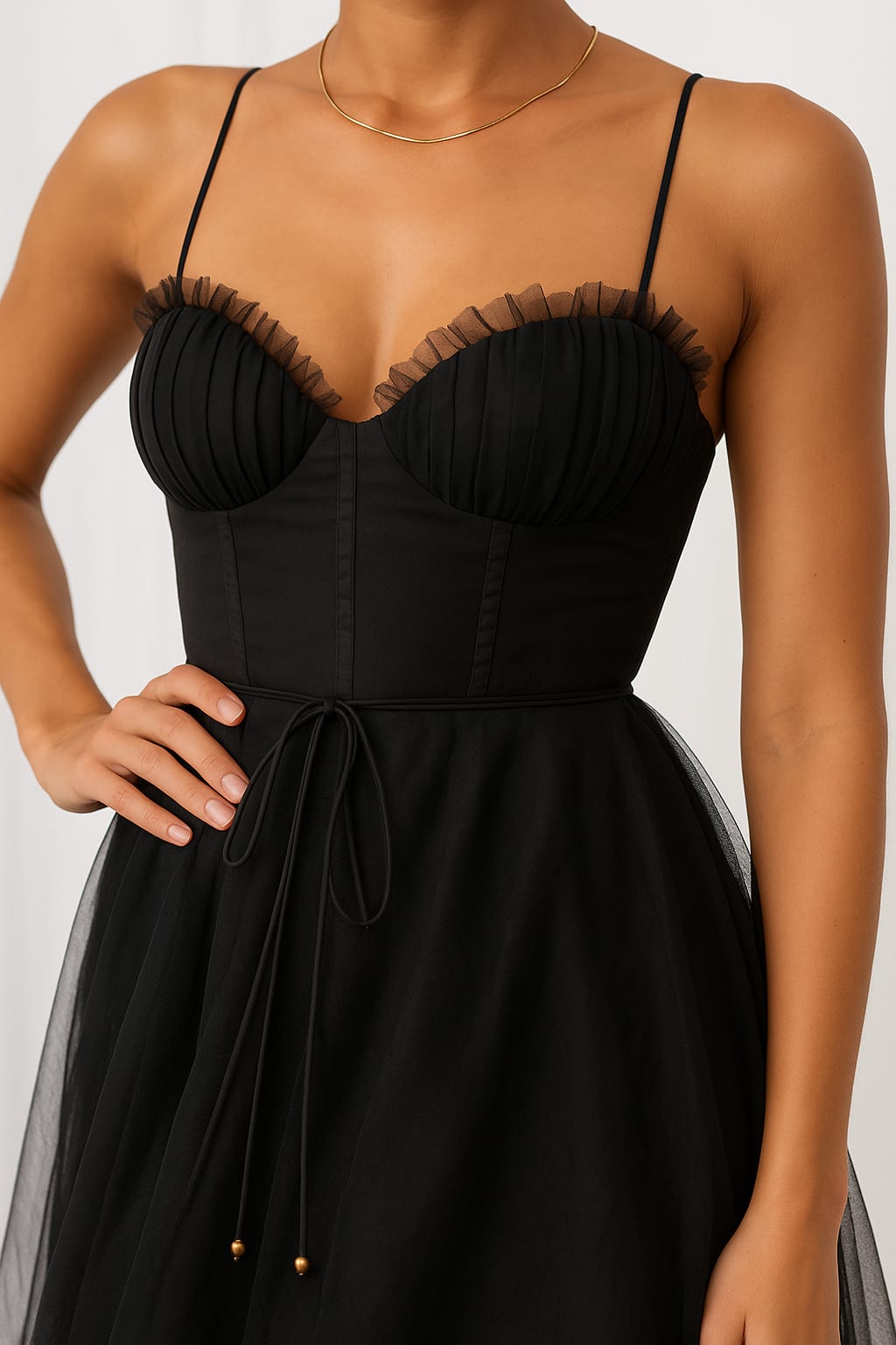 Tully Corset Tulle Midi Gown_4