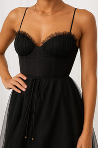 Tully Corset Wedding Guest Midi Dress