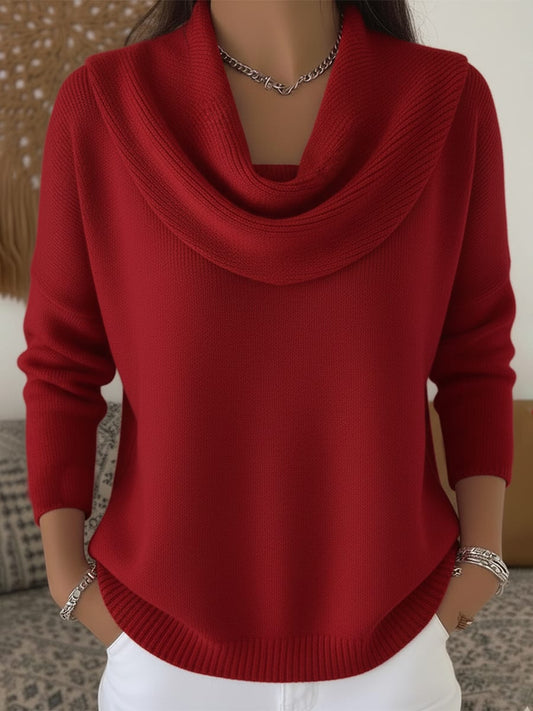 Hinemoa Cowl Neck Knit Sweater_1