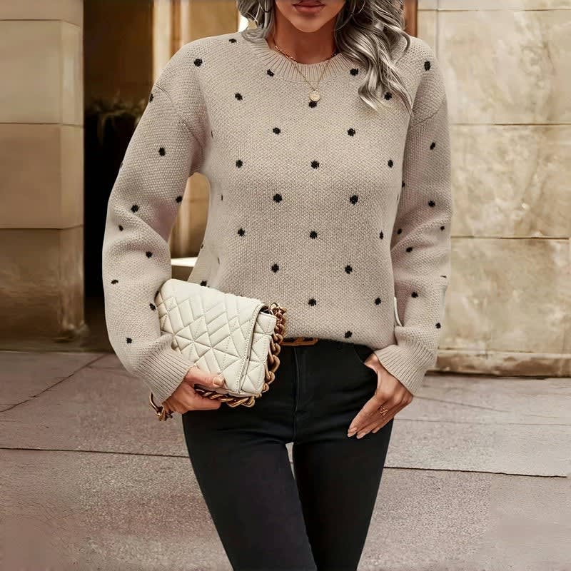 Yvonne Polka Dot Knit Sweater