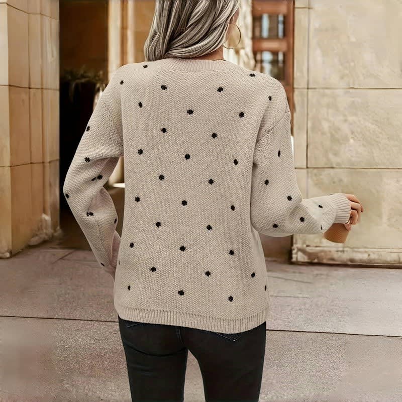 Yvonne Polka Dot Knit Sweater