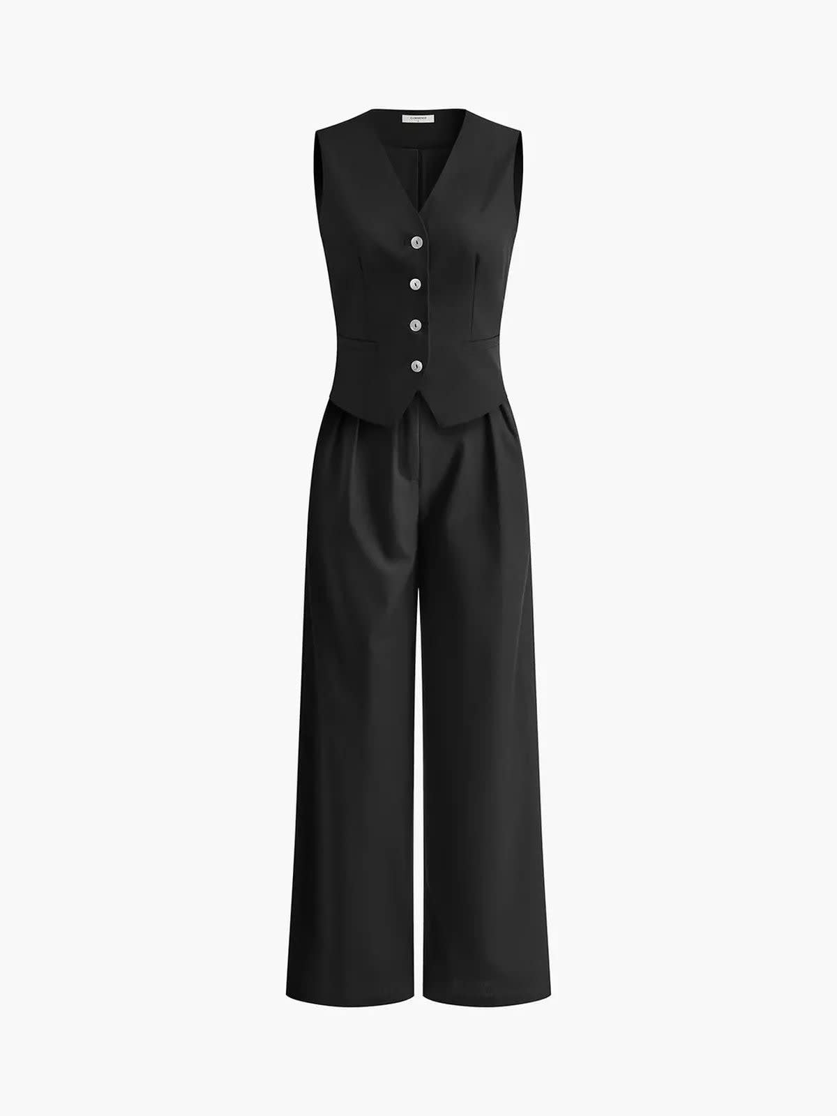 Havana Cotton Linen Wide Leg Two Piece Set