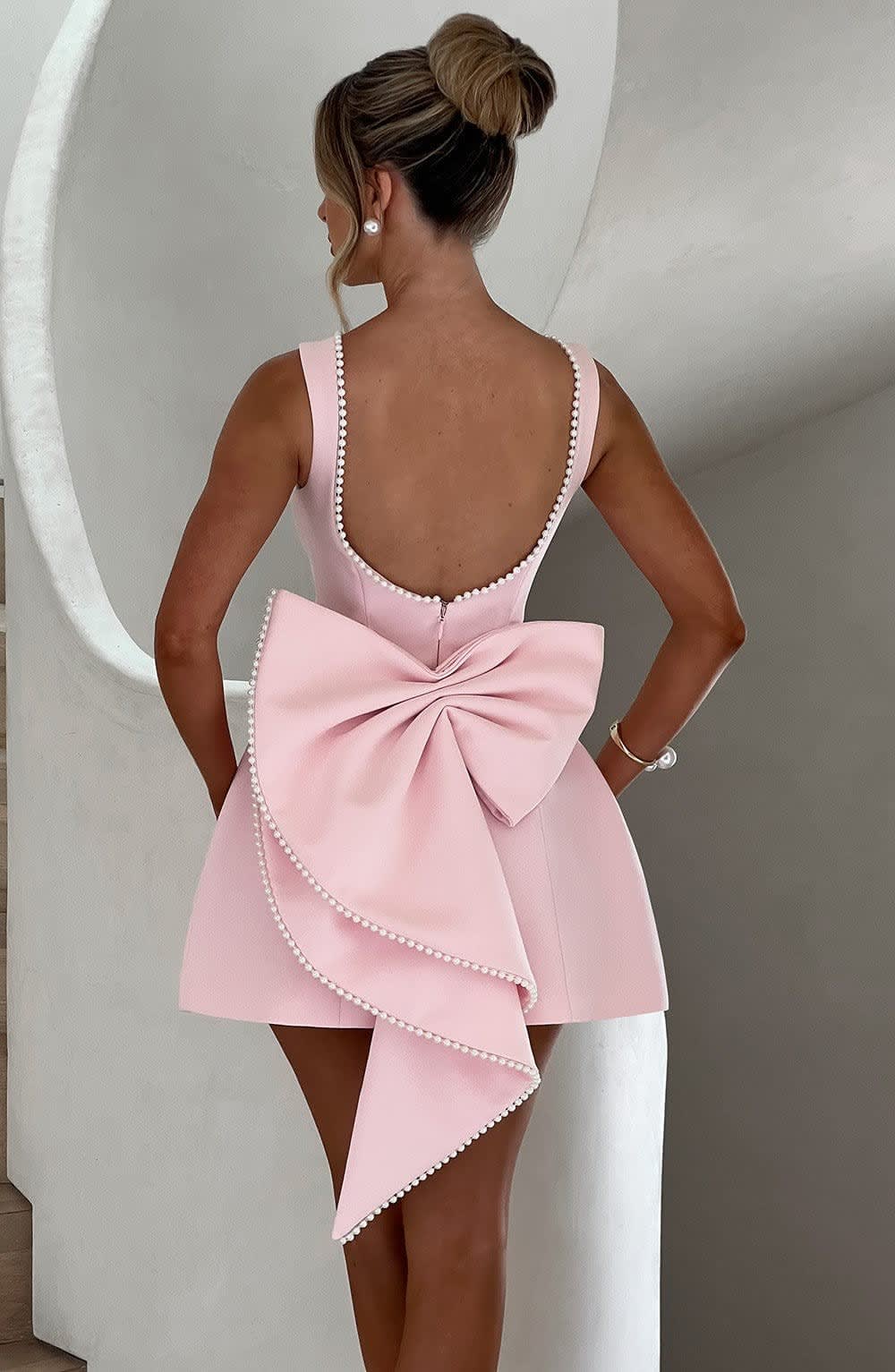 Delphine Bow Back Party Mini Dress_7