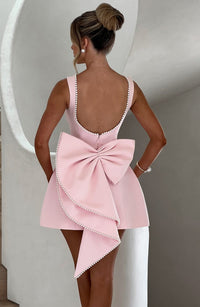Delphine Bow Back Party Mini Dress