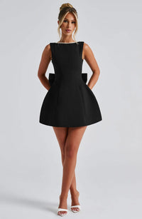 Delphine Bow Back Party Mini Dress