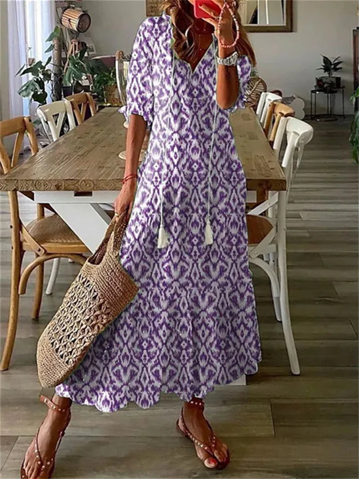 Irisa Floral V-Neck Maxi Dress_2