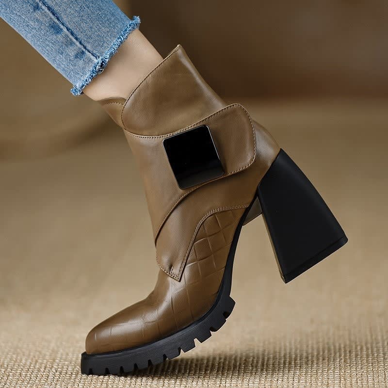Indi Leather Platform Ankle Boots_3