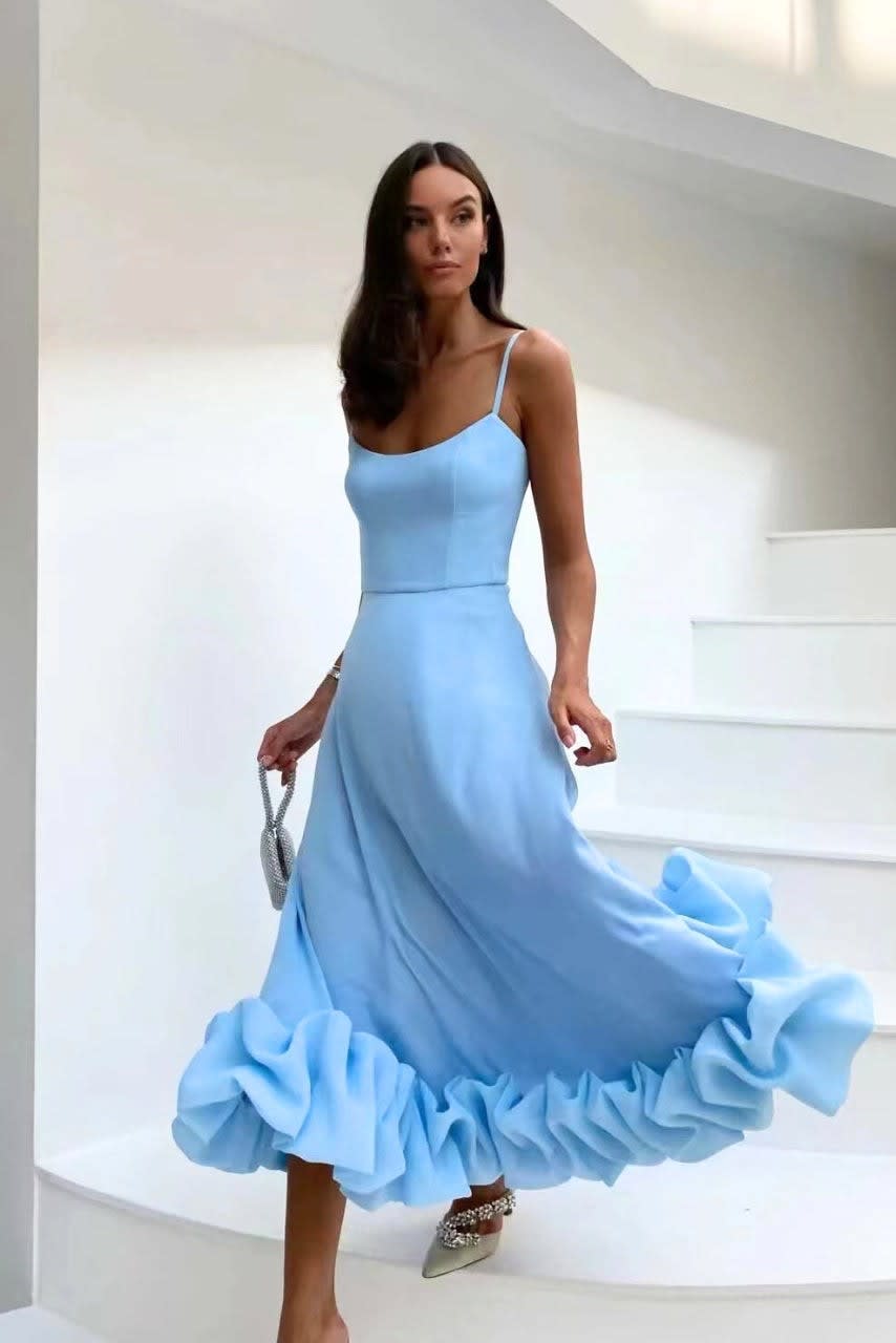 Tayla Wedding Guest Sleeveless Ruffle Hem Maxi Dress_2