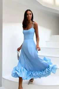Tayla Wedding Guest Sleeveless Ruffle Hem Maxi Dress