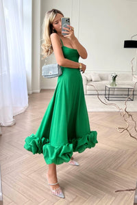 Tayla Wedding Guest Sleeveless Ruffle Hem Maxi Dress