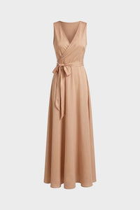 Heloise Satin Surplice Wedding Guest Maxi Dress