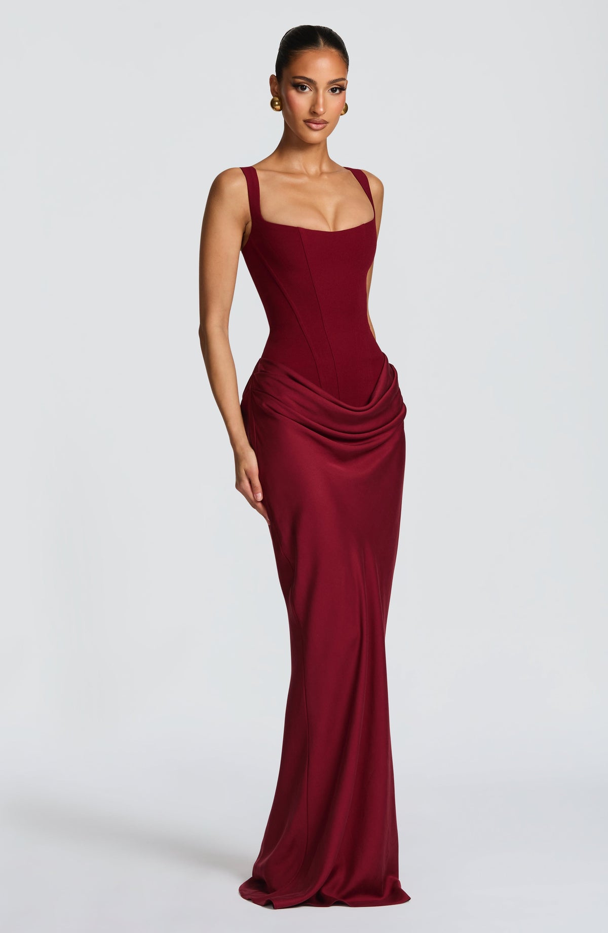 Claudia Corset Satin Maxi Dress_2