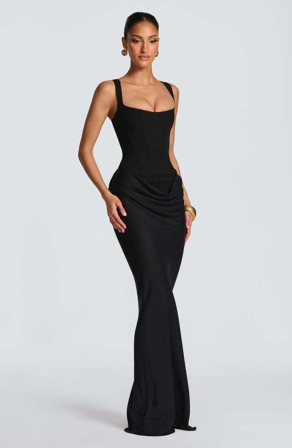 Claudia Corset Satin Maxi Dress_8