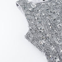 Everly Sequin Sleeveless Peplum Top