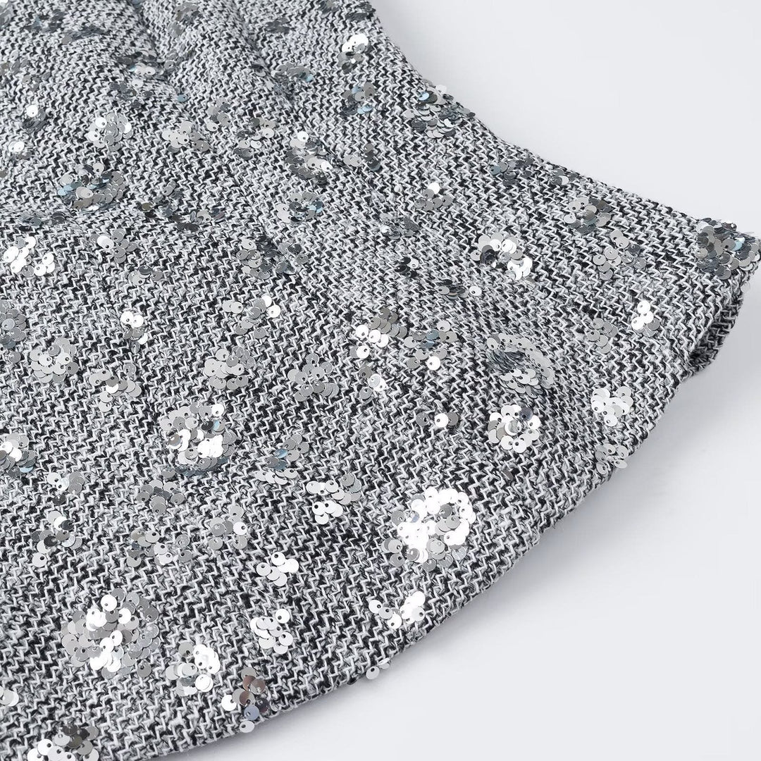 Everly Sequin Sleeveless Peplum Top