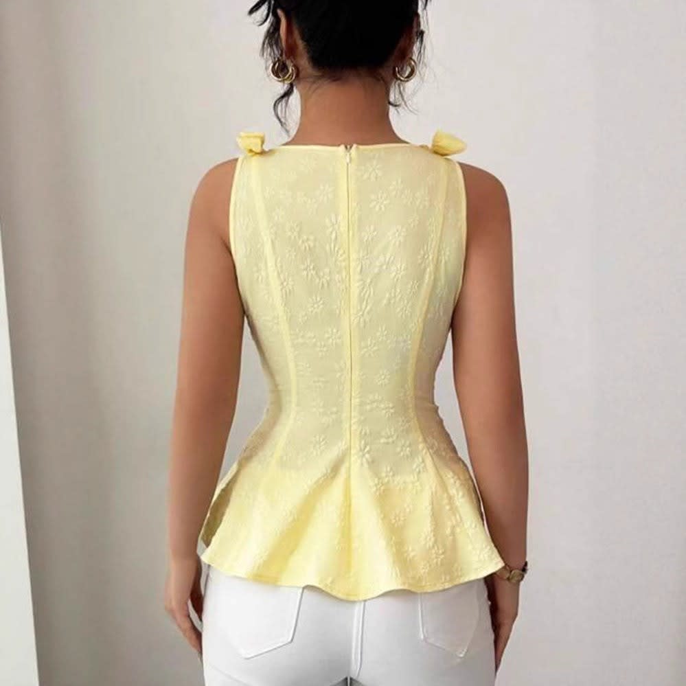 Ciara Floral Sleeveless Peplum Top_2
